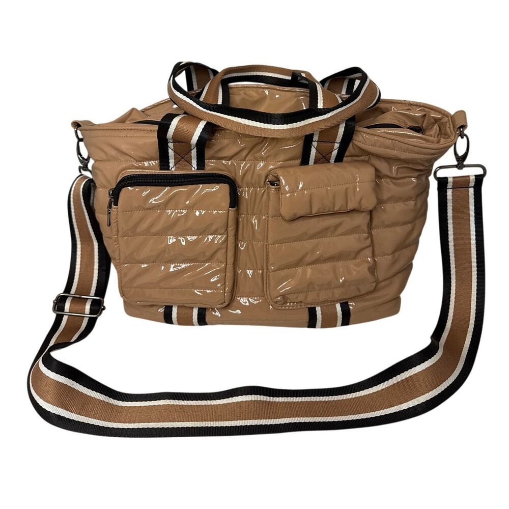 Think Royln Quilted Puffer Crossbody Bag Tote Handbag Messenger Purse Medium